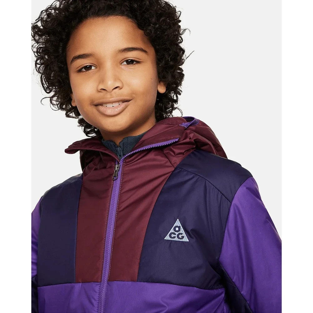 Nike ACG Storm Fit Rope De Dope Jacket L  Purple Navy Maroon Colorblock Outdoor